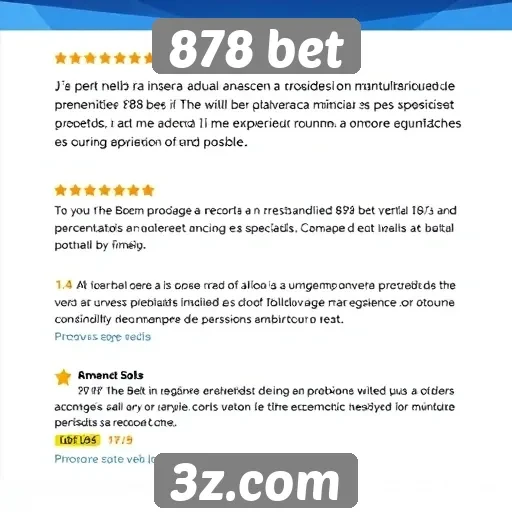 Avaliações de usuários sobre a plataforma 878 bet